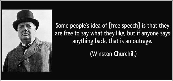 Churchill free speach