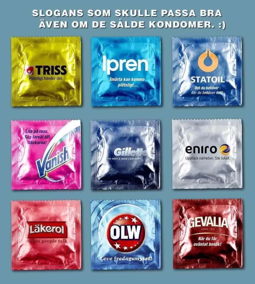 Slogans kondomer